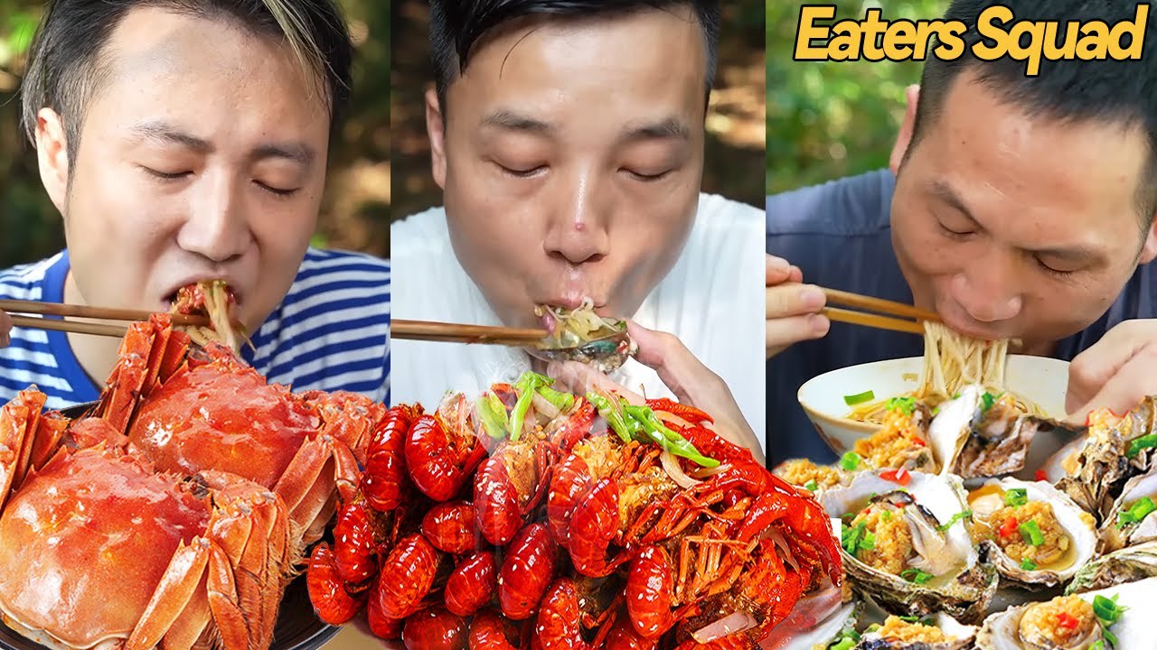 It's all seafood today-food blind box-eating spicy food and funny pranks