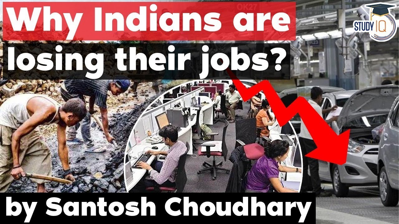 Unemployment rate surge in India - Reasons for job losses in Manufacturing & Service sectors