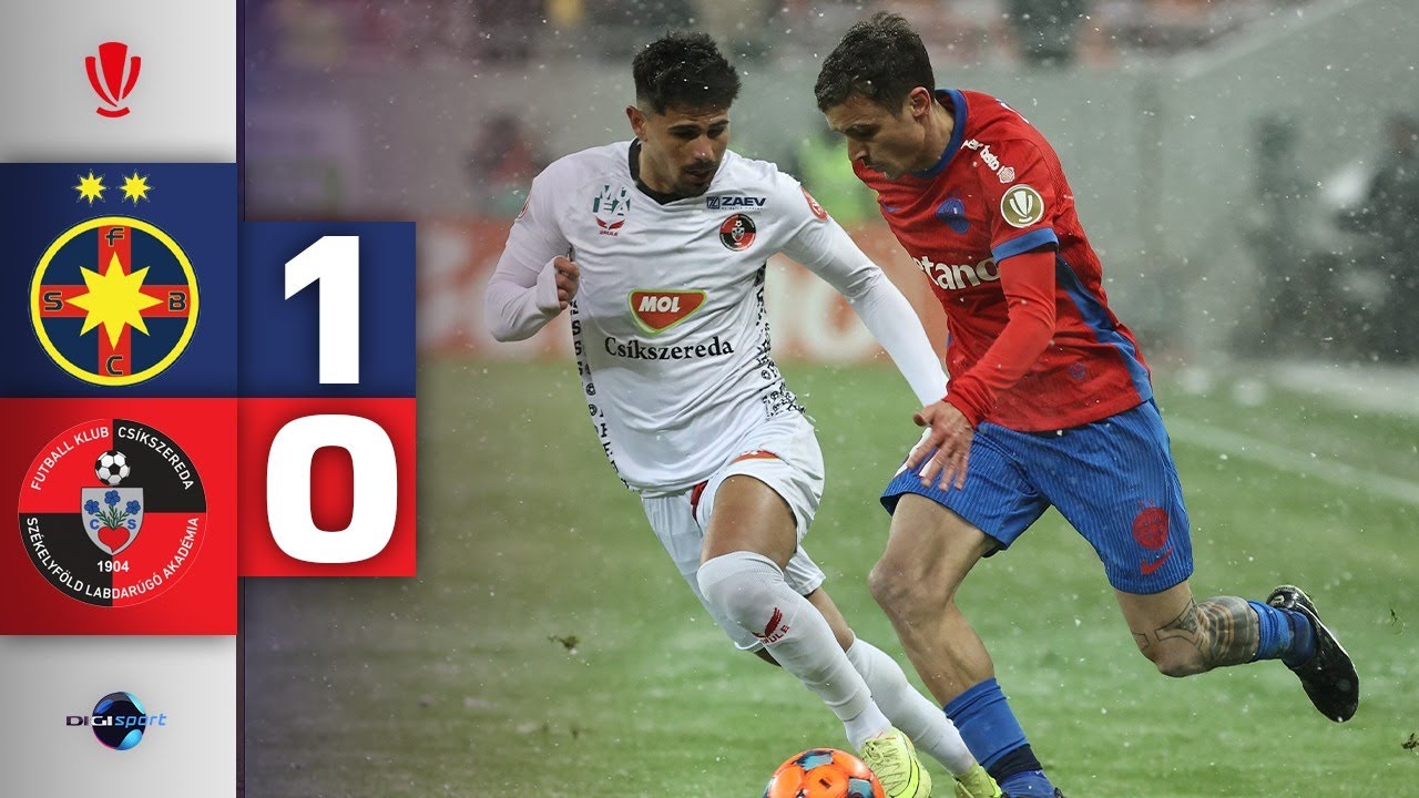 REZUMAT FCSB - Csikszereda 1-0. Victorie chinuită: campioana s-a apropiat de play-off