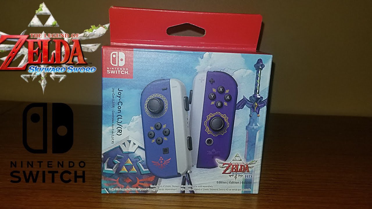 Legend of Zelda Skyward Sword Nintendo Switch Joy-Cons Unboxing and Review