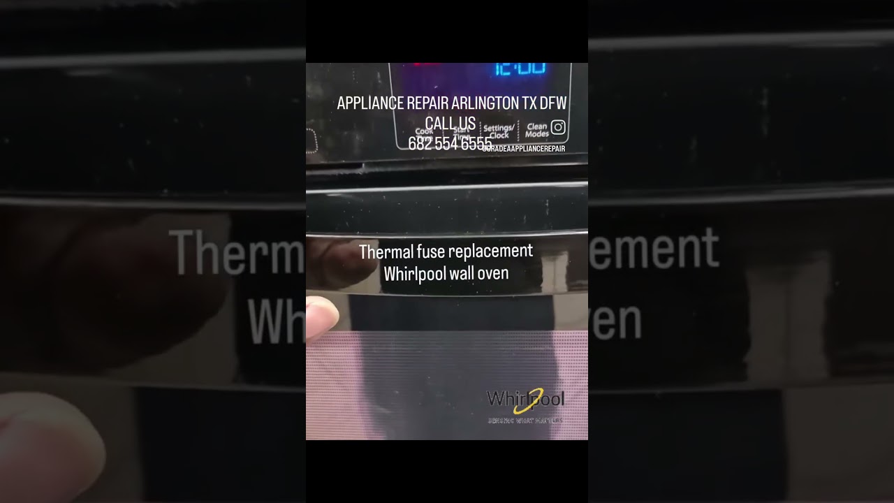 whirlpool wall oven dead display.  bad thermal fuse.  appliance repair Arlington tx