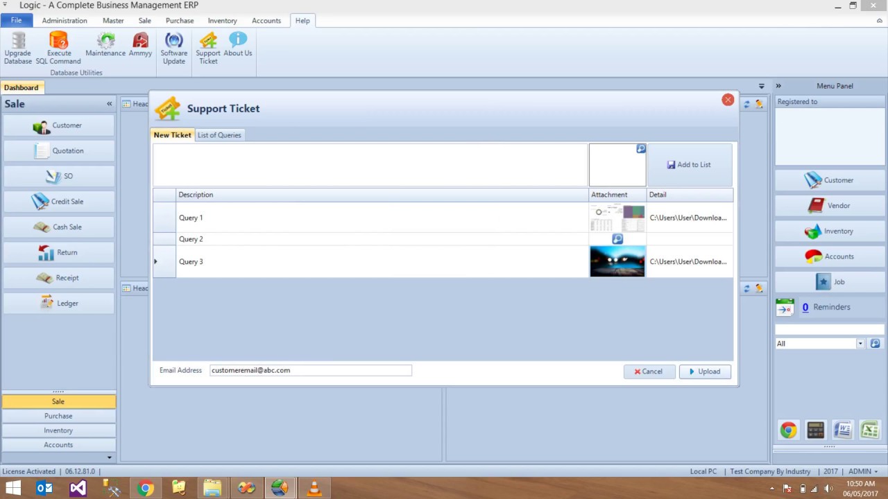 Logic Support Ticket Creation