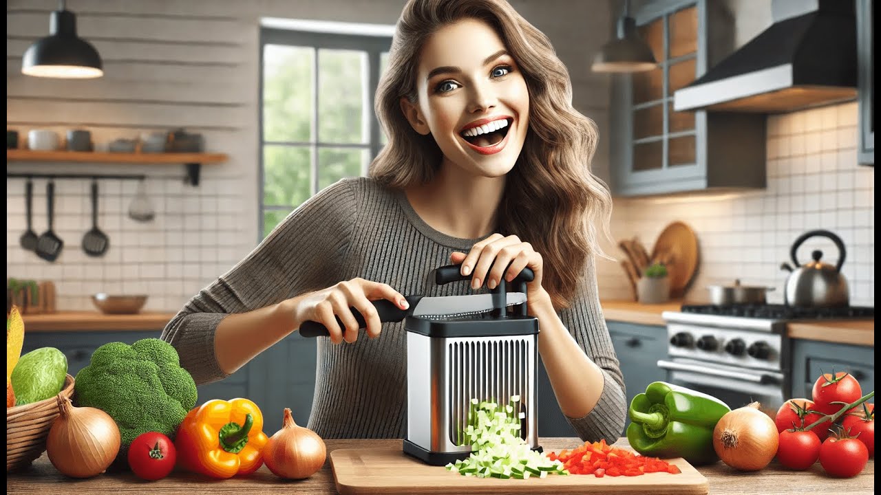 🥕 Brieftons QuickPush Food Chopper | Best Dice Vegetables 🥕