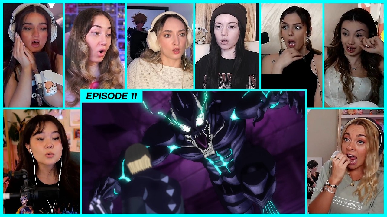[GIRLS REACT] Kafka vs Director General Shinomiya | Kaiju No. 8 Ep 11 Girl Reaction Mashup