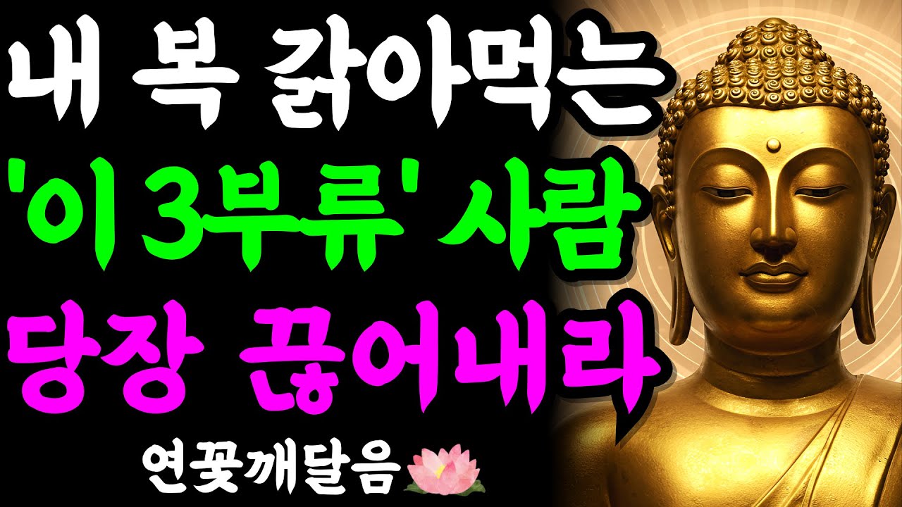 60세 넘어  이 3부류 사람 곁에 두면, 남은 '복'까지 다 날아갑니다 (당장 손절하세요) | 부처님 말씀 | 석가모니 | 불교명언 | 불교오디오북
