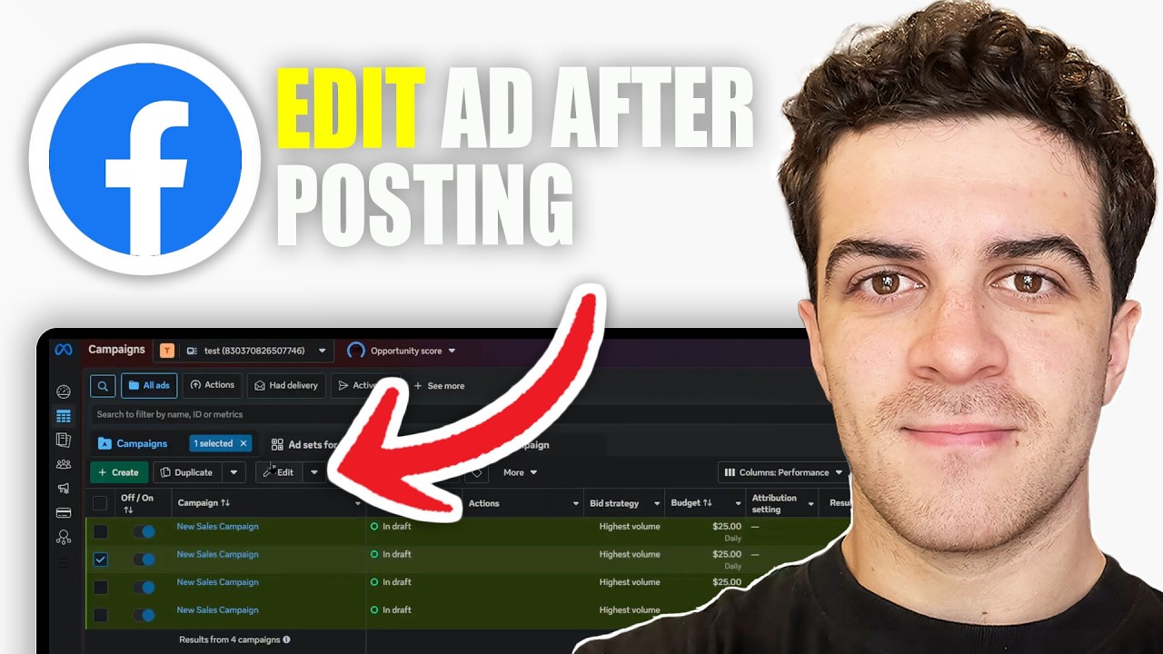 Как редактировать рекламное объявление в Facebook после публикации (руководство на 2026 год)