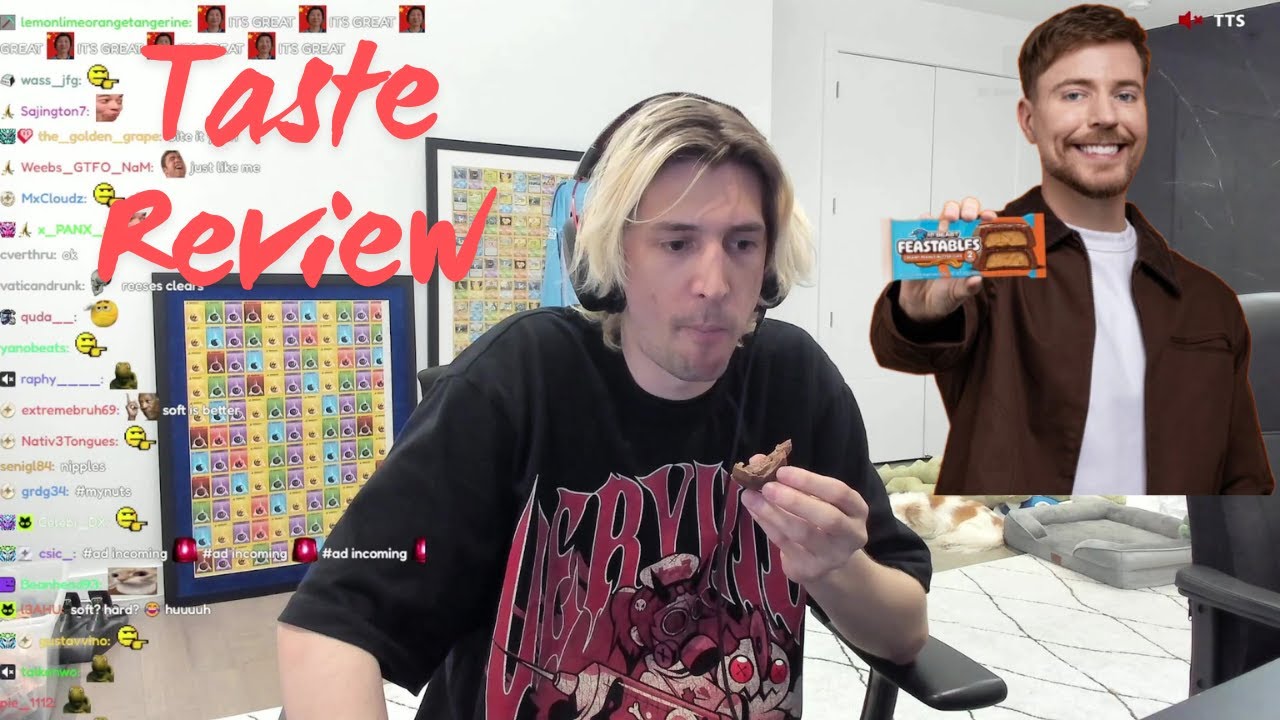 xQc Taste Reviews MrBeast 