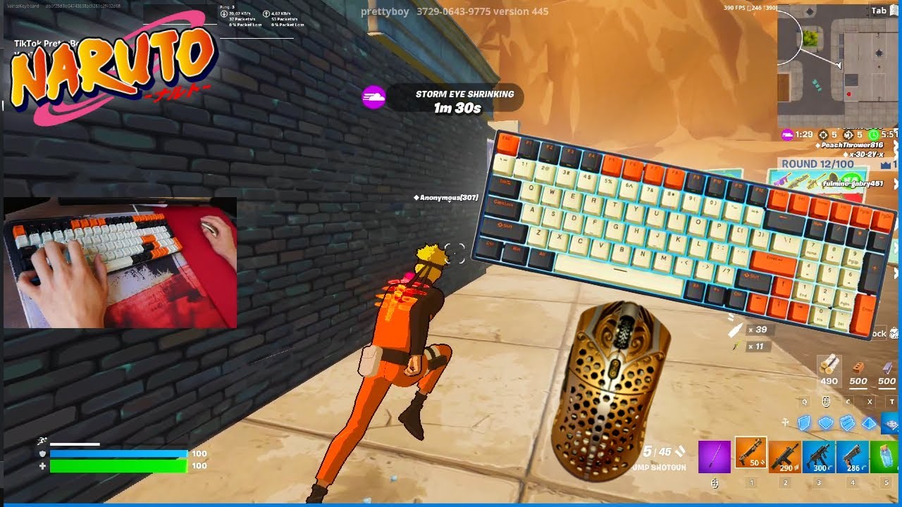 RK100 ASMR Chill🤩 Satisfying Gameplay Keyboard Fortnite 390 FPS Smooth 4K