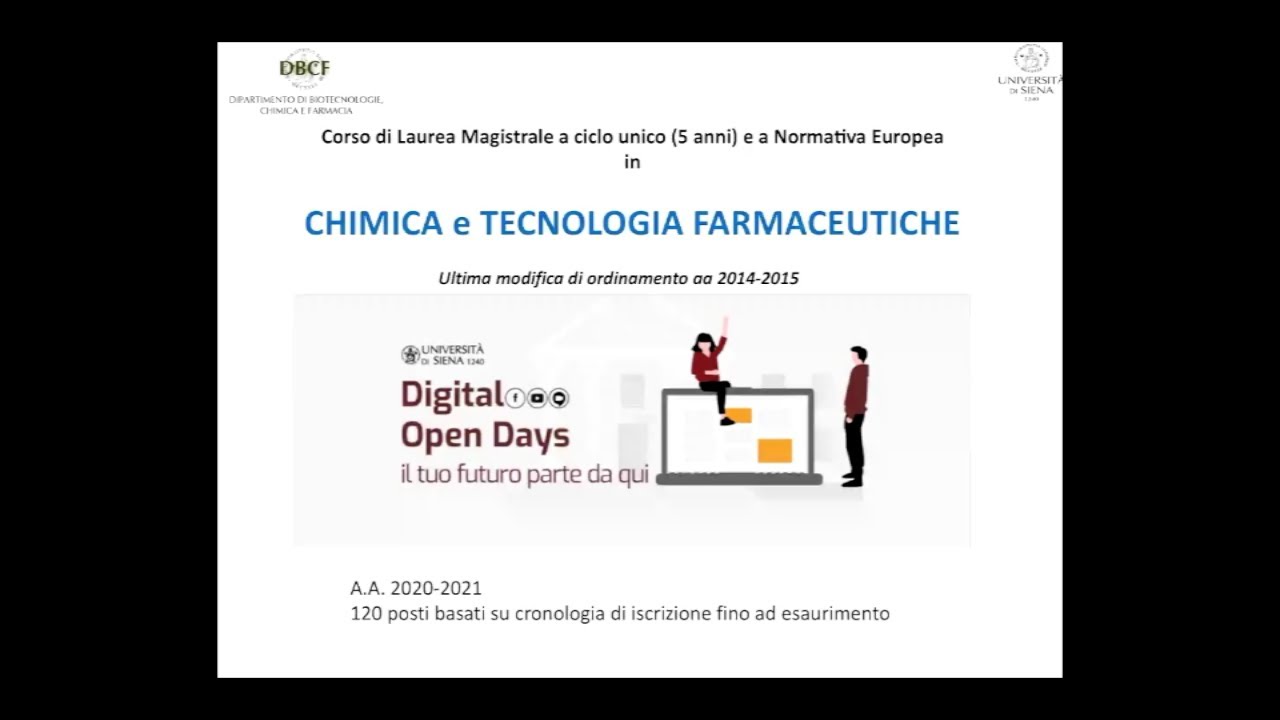 Corso di Chimica e Tecnologia Farmaceutiche - DBCF - UniSi