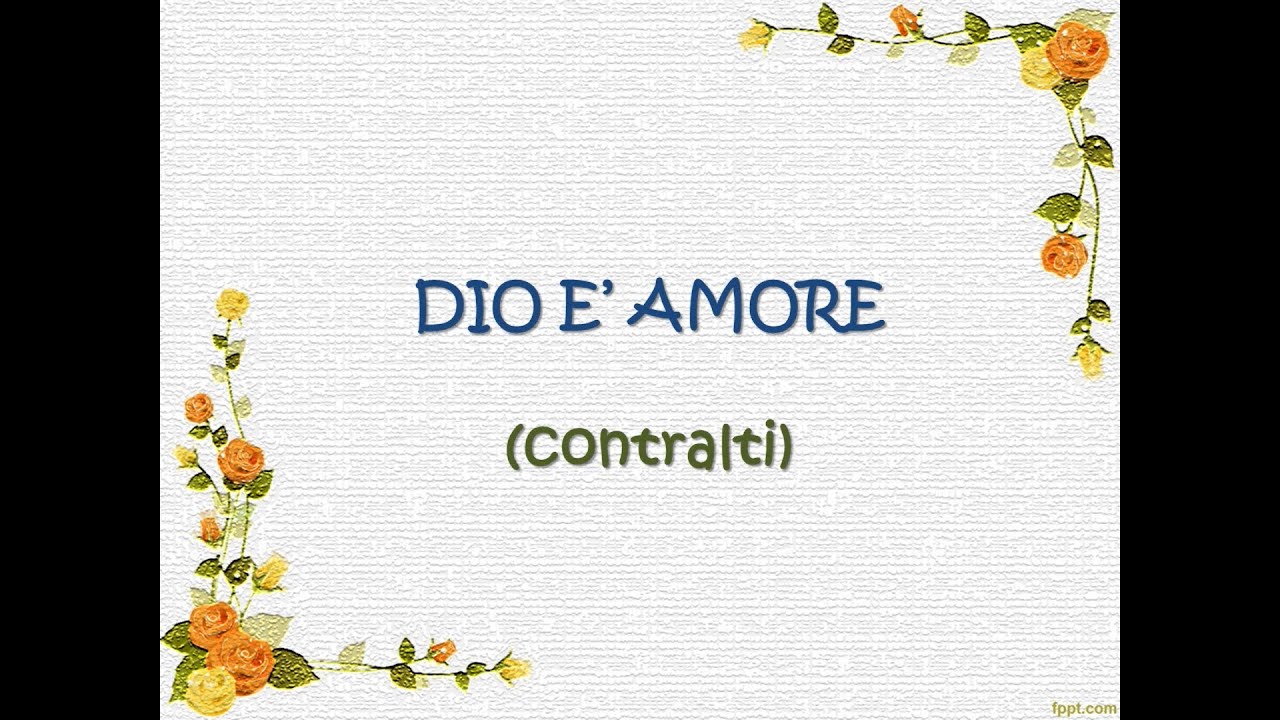 DIO E' AMORE RNS - Voce Contralti con testo - da MI AFFIDO A TE
