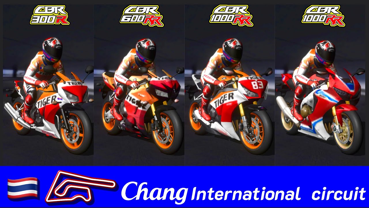 Real moto 2 | HONDA-CBR300R-CBR600RR-CBR1000RR-CBR1000RR | 🇹🇭Chang international circuit