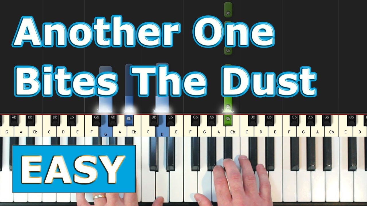 Queen - Another One Bites The Dust - Piano Tutorial Easy - Sheet Music (Synthesia)