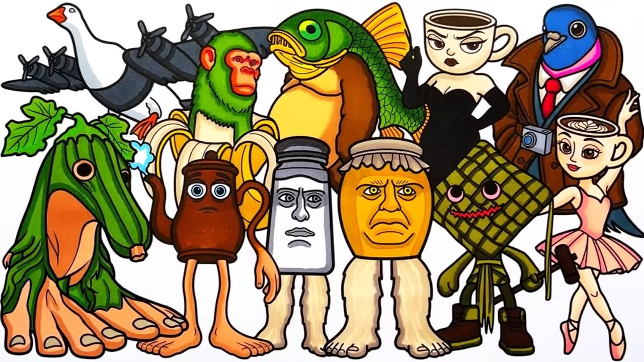 TOP BRAINROT animals meme new coloring pages/NCS music