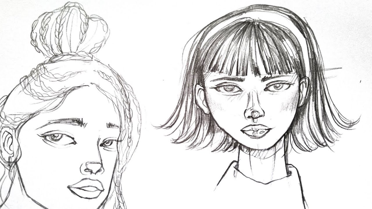 HOW I SKETCH 🌟 FASHION FACE SKETCH 🌟Cara Sketsa Wajah Pemula