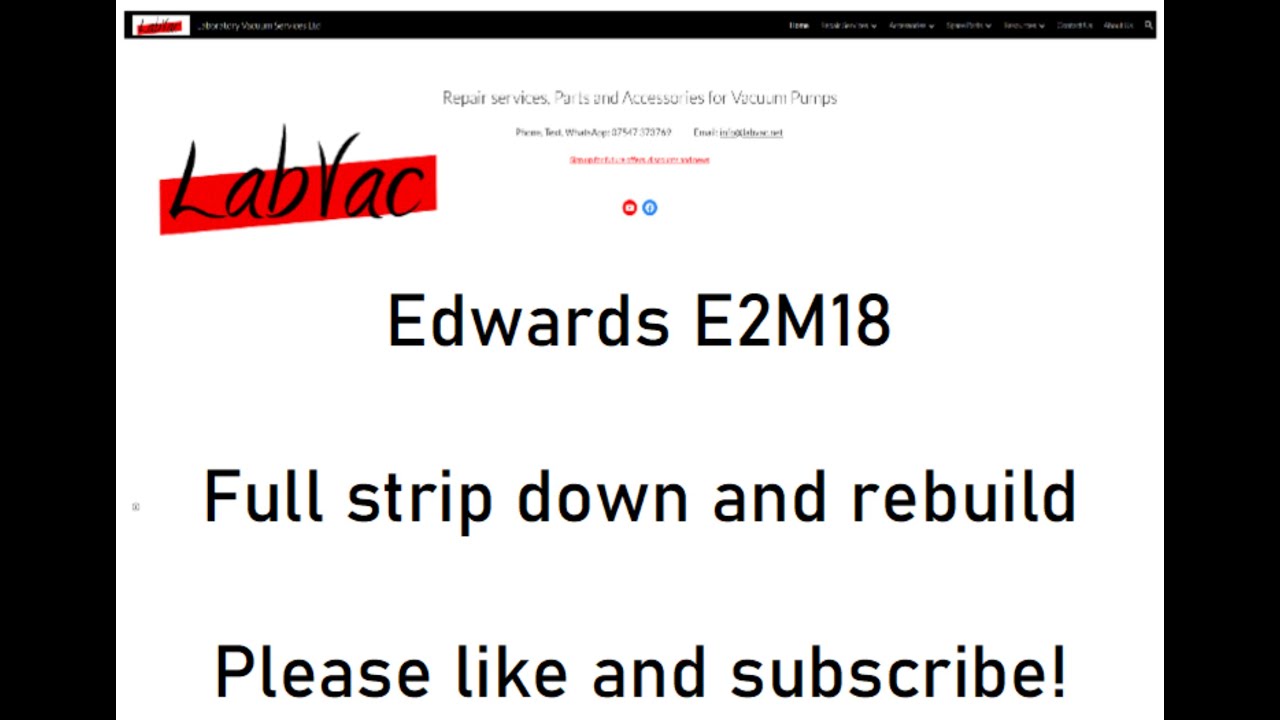 Edwards E2M18 full strip down and rebuild