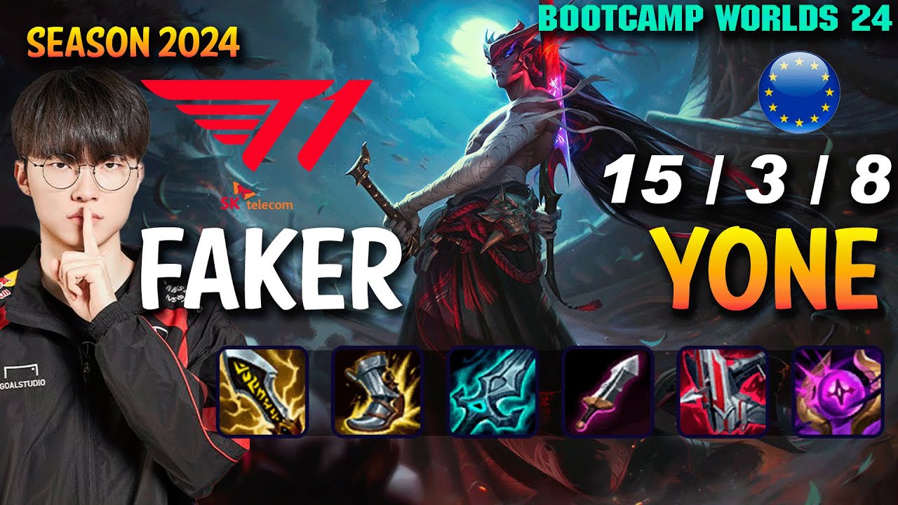 T1 Faker YONE vs KATARINA Mid - Patch 14.19 EUW Ranked WORLDS 2024 | lolrec