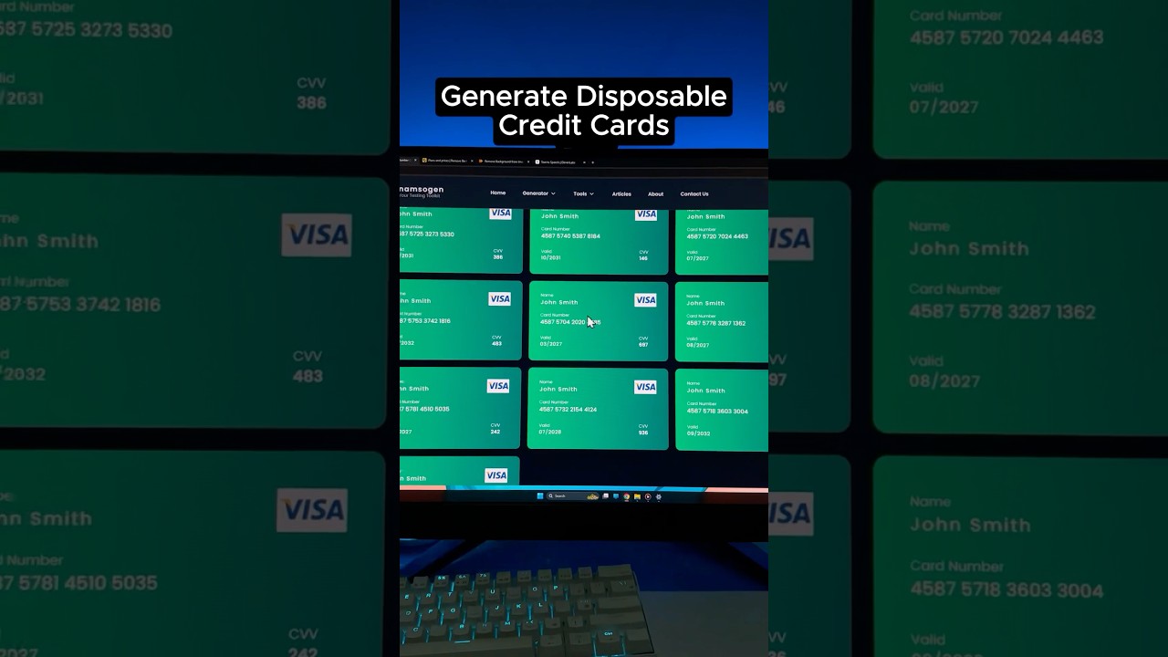 How to Generate Disposable Credit Cards #ai