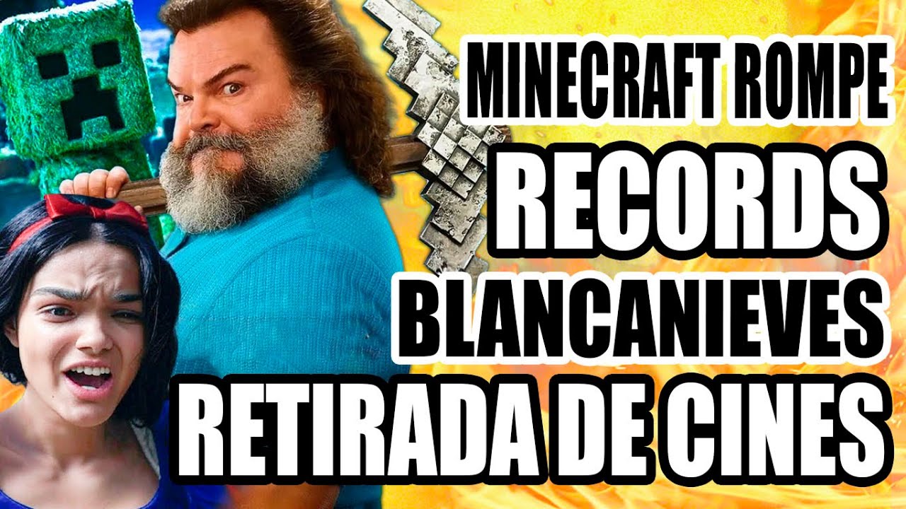 Minecraft ROMPE RÉCORDS! Más de $300 M en taquilla! Blancanieves y Rachel Zegler RETIRADA de Cines