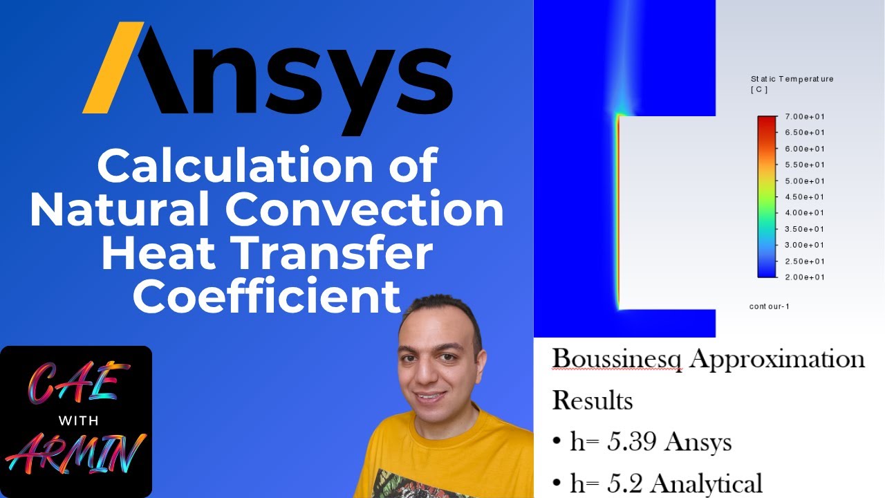 🌡️ Ansys Fluent Tutorial: Calculation of Natural Convection Heat Transfer Coefficient