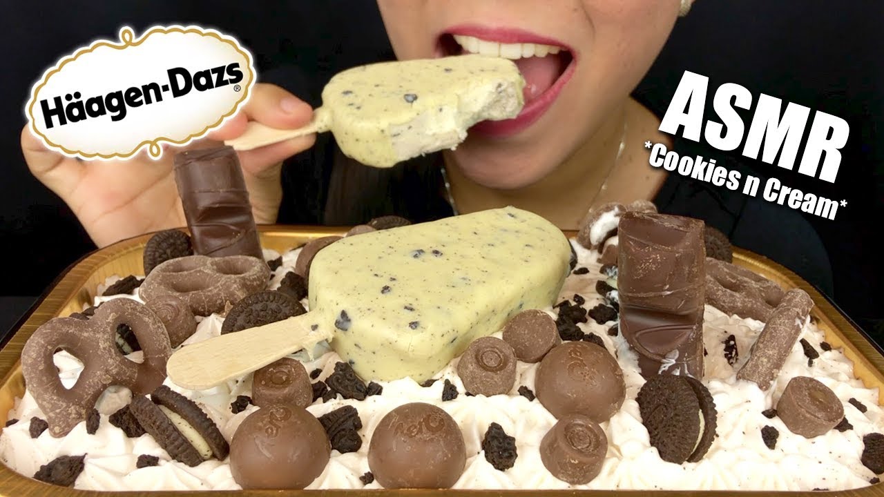 ASMR COOKIES N CREAM CHOCOLATE CAKE + ICE CREAM 초콜릿 아이스크림 리얼사운드 먹방 チョコレート | LaniEats ASMR