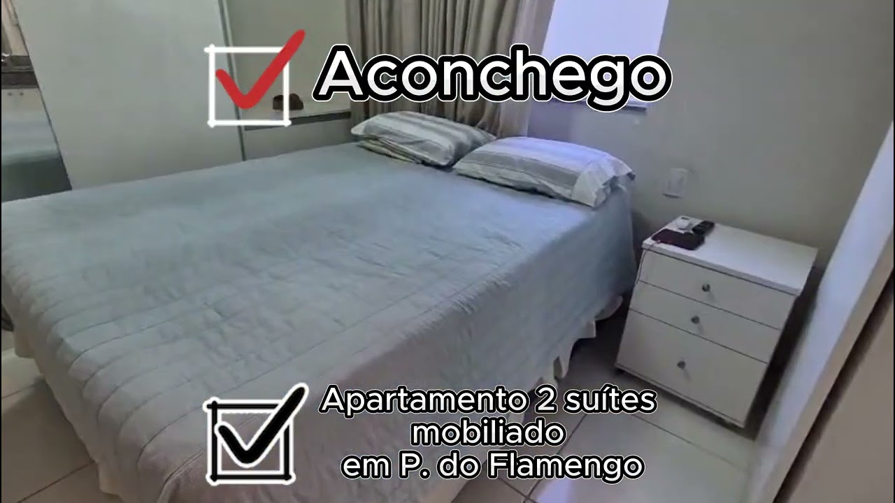 Ap mobiliado Flamengo 2 suítes, poucos metros da praia. Agende visita. 71 9 9240-1211
