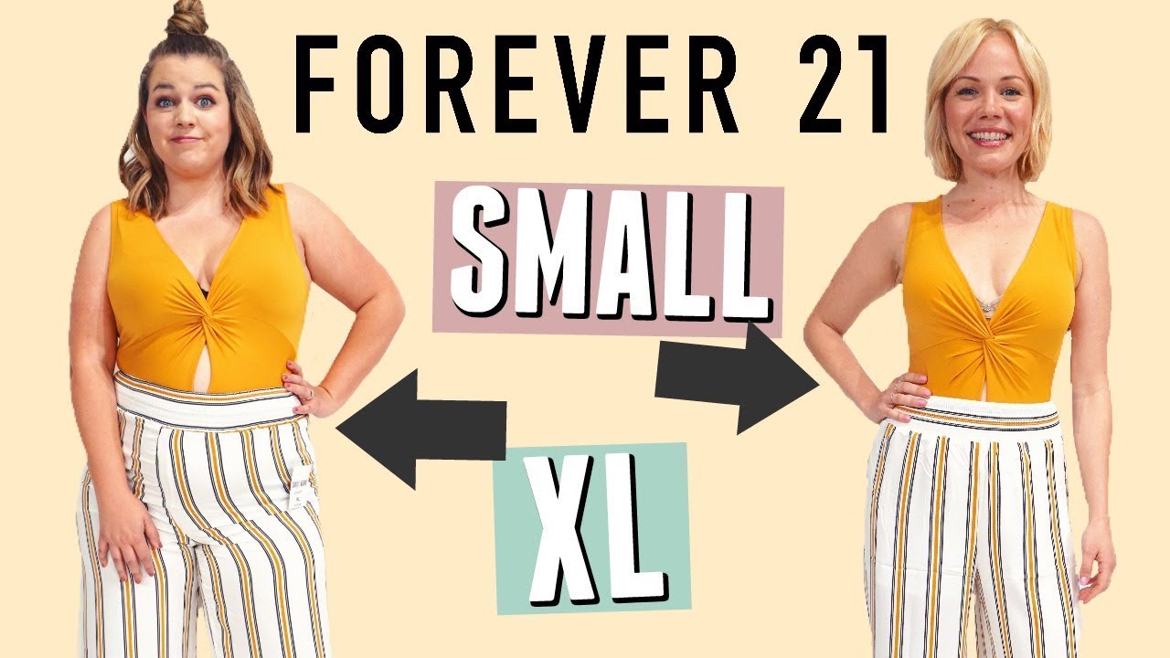 Размер 4 и размер 12. Примерьте одинаковые наряды от Forever 21!