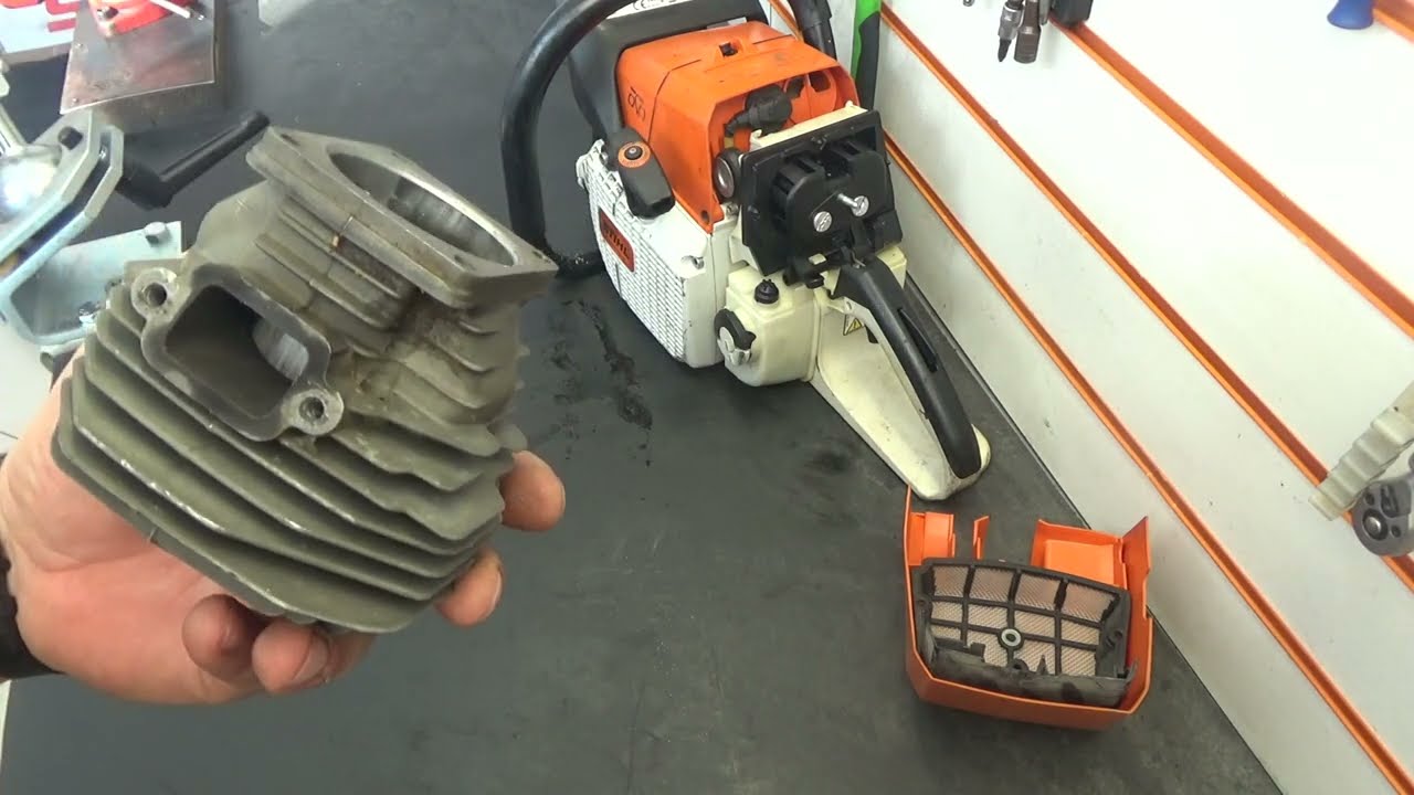 Stihl MS 440 Когда попадает подделка на масло