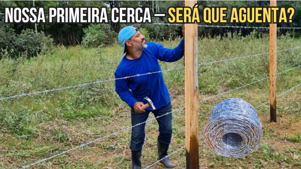 Como Fazer Cerca de Arame Passo a Passo Fácil, Barata e Resistente!