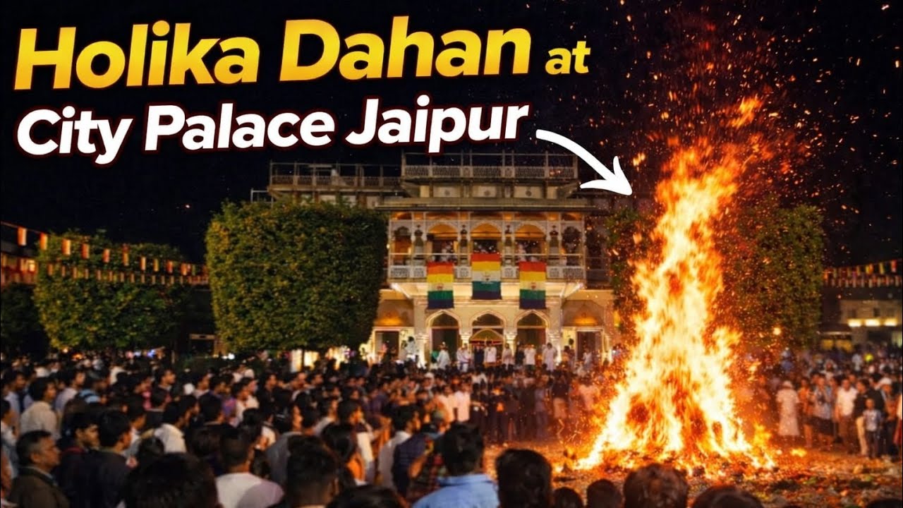 ✨ Holika Dahan at City Palace Jaipur &mdash; A Midnight Festival Experience! ✨