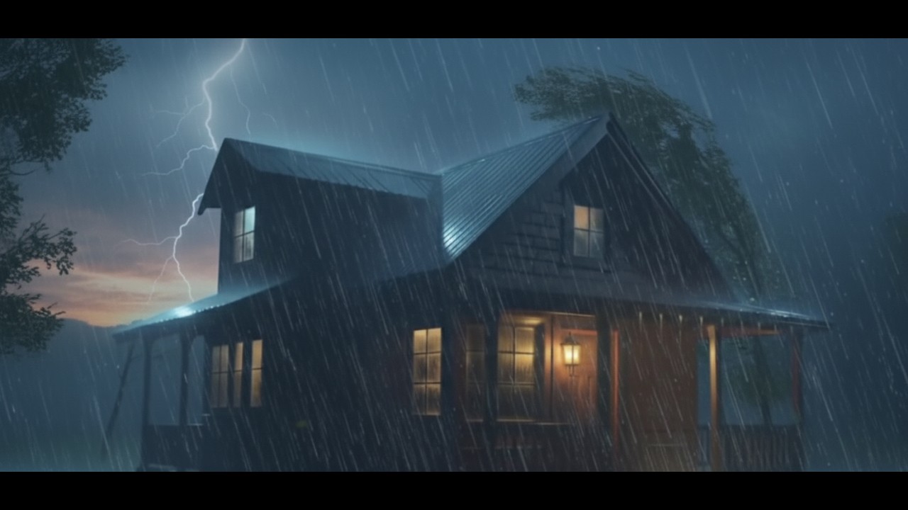 Gentle Thunderstorm Ambience 🌧️⚡ For Meditation & Deep Work