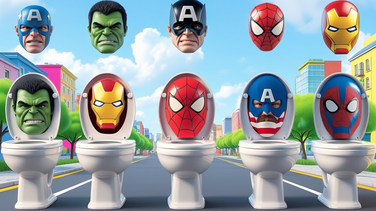 TEBAK GAMBAR Spider-Man vs Skibidi Toilet || AVENGERS, MARVEL, IRON MAN,HULK, VENOM, SUPERMAN,THOR2