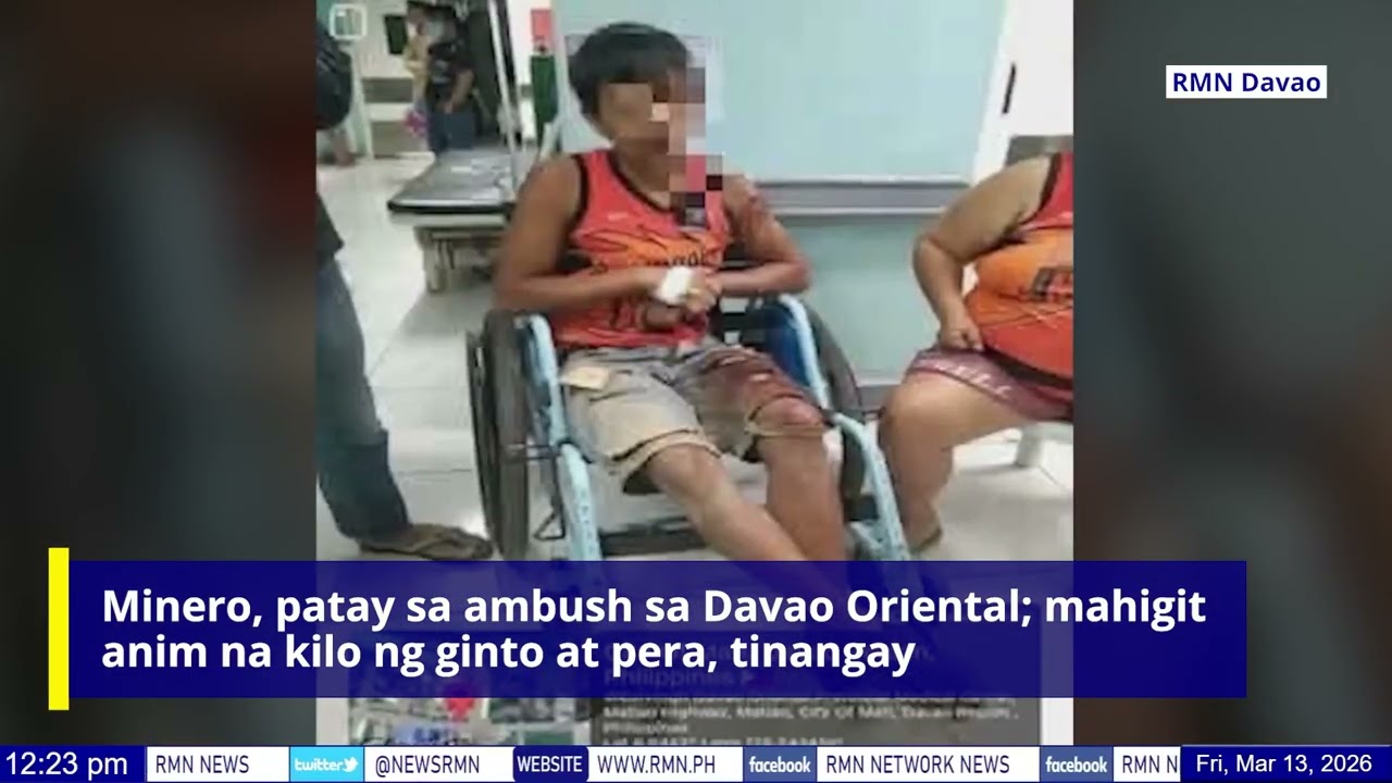 Minero, patay sa ambush sa Davao Oriental; mahigit anim na kilo ng ginto at pera, tinangay