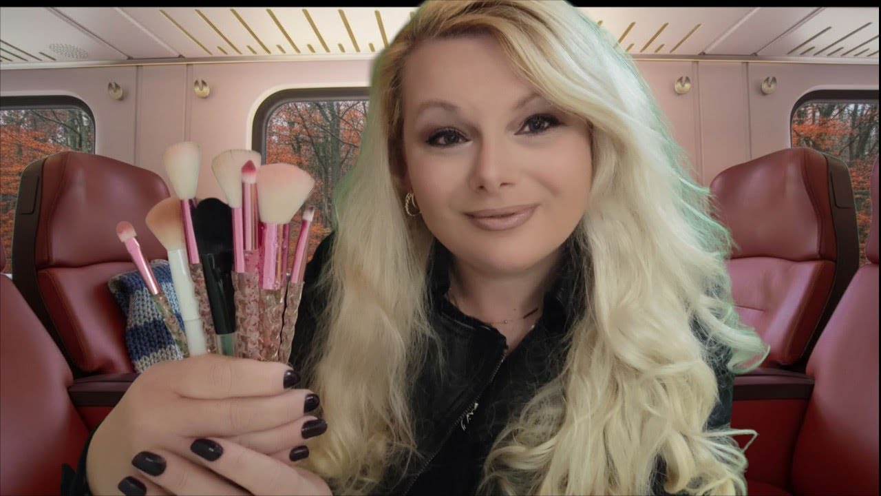  The Lady on the Train Does Your Makeup 💄✨ (Relaxing Personal Attention Makeup Roleplay) ASMR !!!! 