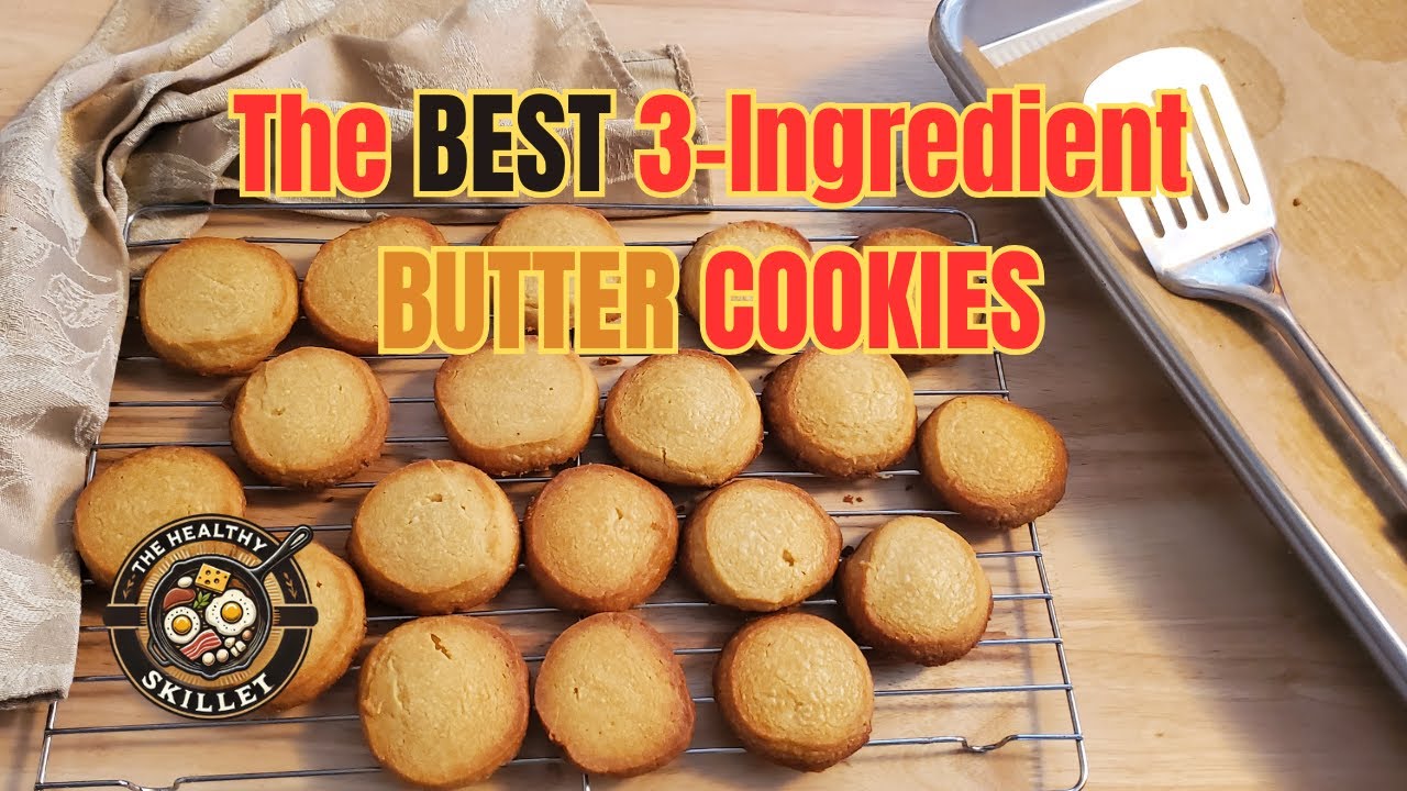 The BEST 3-Ingredient BUTTER Cookies I Low-Carb Option