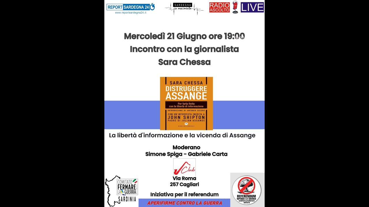 Rompiballe speciale Aperifirme  Sara Chessa  distruggere Assange