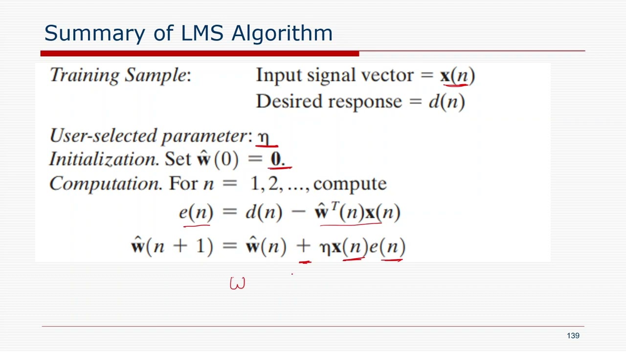 Unit-1-13 Least Mean Square Algorithm and Learning Rate Annealing