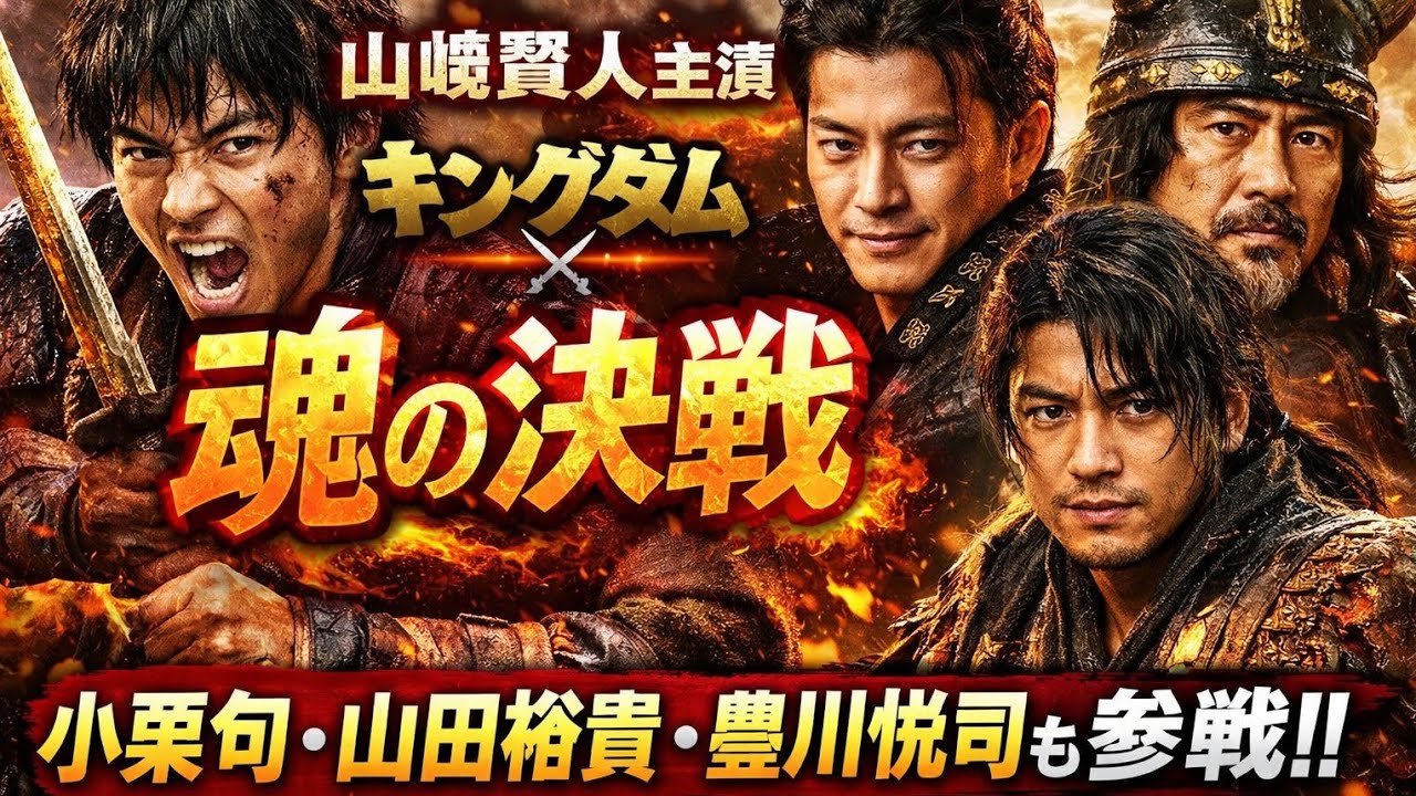 🔥山﨑賢人主演『キングダム』新作！魂の決戦が始まる⚔️小栗旬・山田裕貴・豊川悦司も登場✨