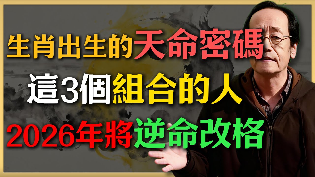 生肖出生的天命密碼，這3個組合的人，2026年將「逆命改格」！#倪海廈 #中醫養生 #健康