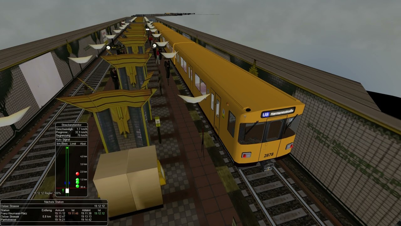 Open Rails - Berlin Subway - Wittenau - Hermannstraße U8 F90 [MSTS]