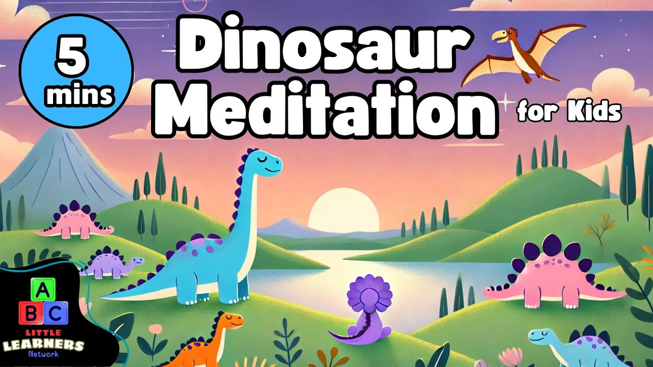 Dinosaur Themed Guided Meditation for Kids | 5 Minute Relaxation & Affirmations