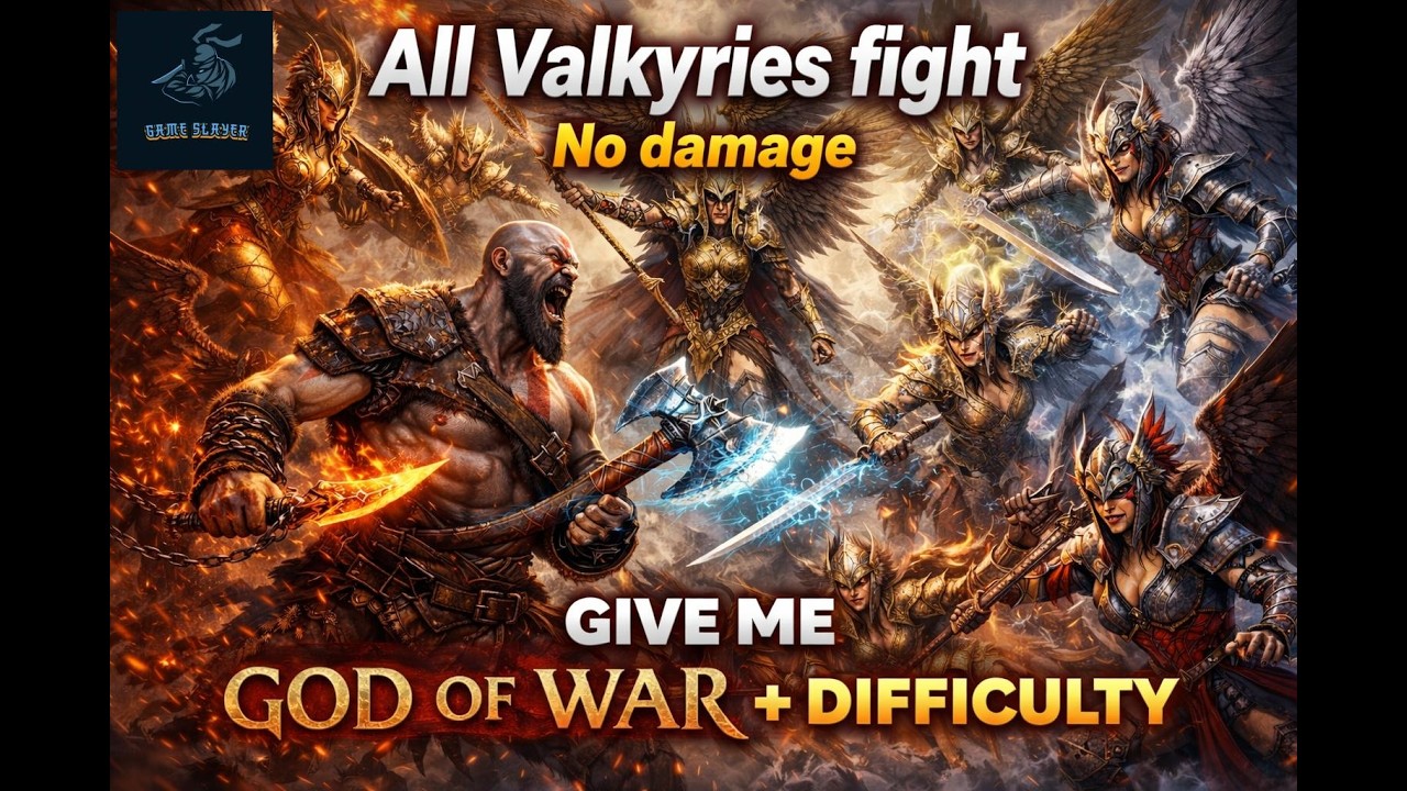 God of War - All Valkyries Fight No Damage Give Me God of War + difficulty #godofwar #valkyrie