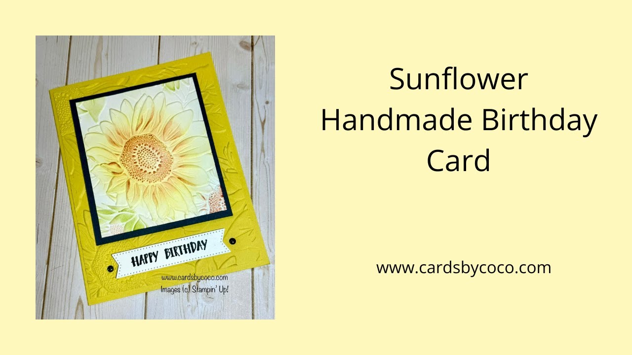Sunflower 3D Embossing Folder Handmade Birthday Card
