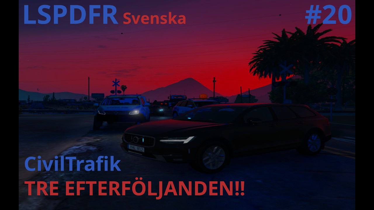 TRE EFTERFÖLJANDEN! | LSPDFR Svenska #20 Civil Trafik