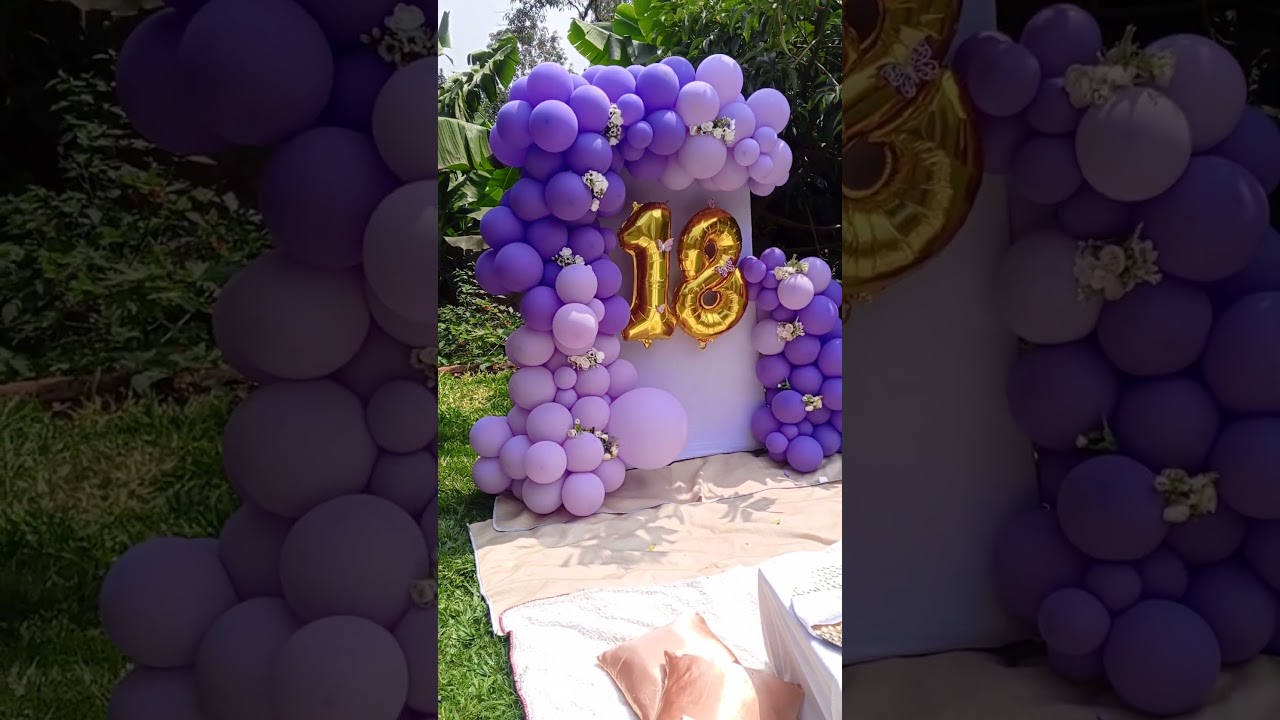 beautiful and simple 18th birthday setup by memorata events kenya #partydesigner #picnicsetup