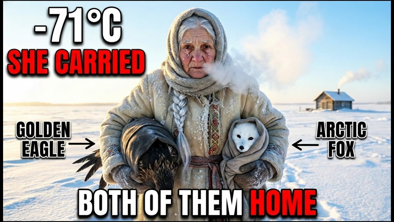 🦅 80 Year Old Woman Found an Eagle and a White Fox Both Injured at  71°C — She Saved Both