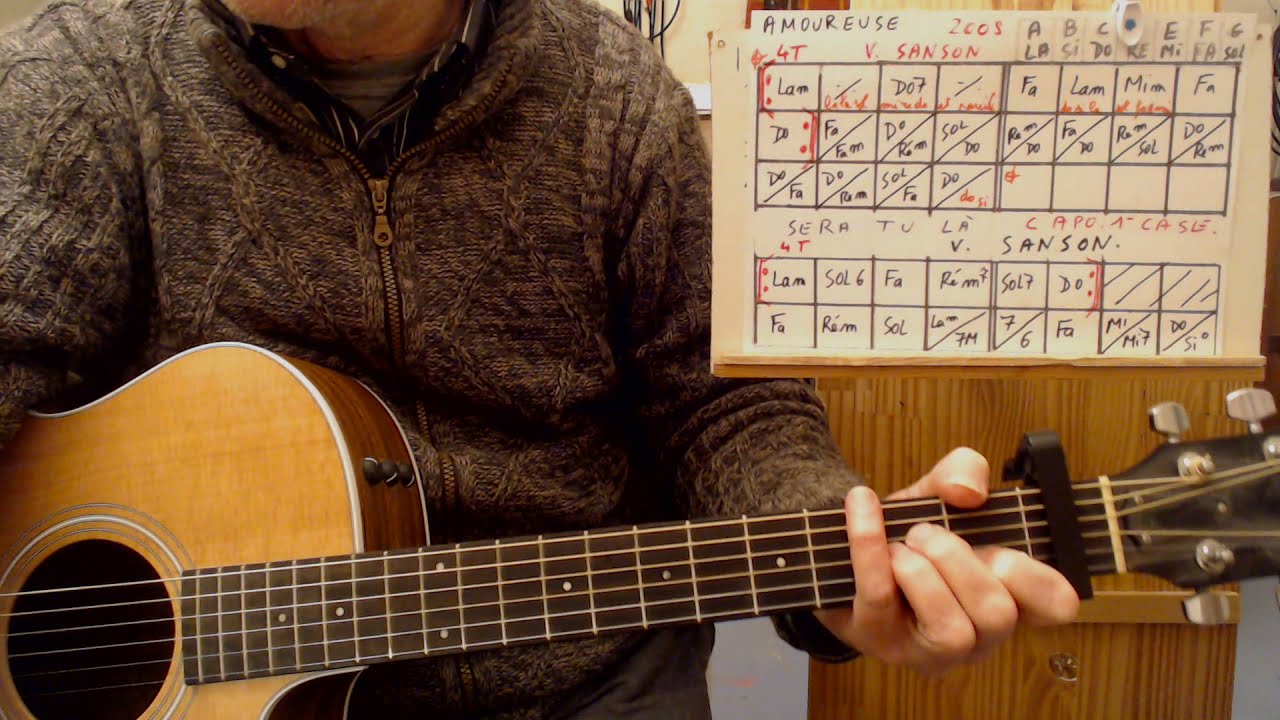 SERA TU LA  DE V SANSON  //  ACCORDS GUITARE.  / QSQS 1 / CH SANSON   DIFFICULTE: 1/4
