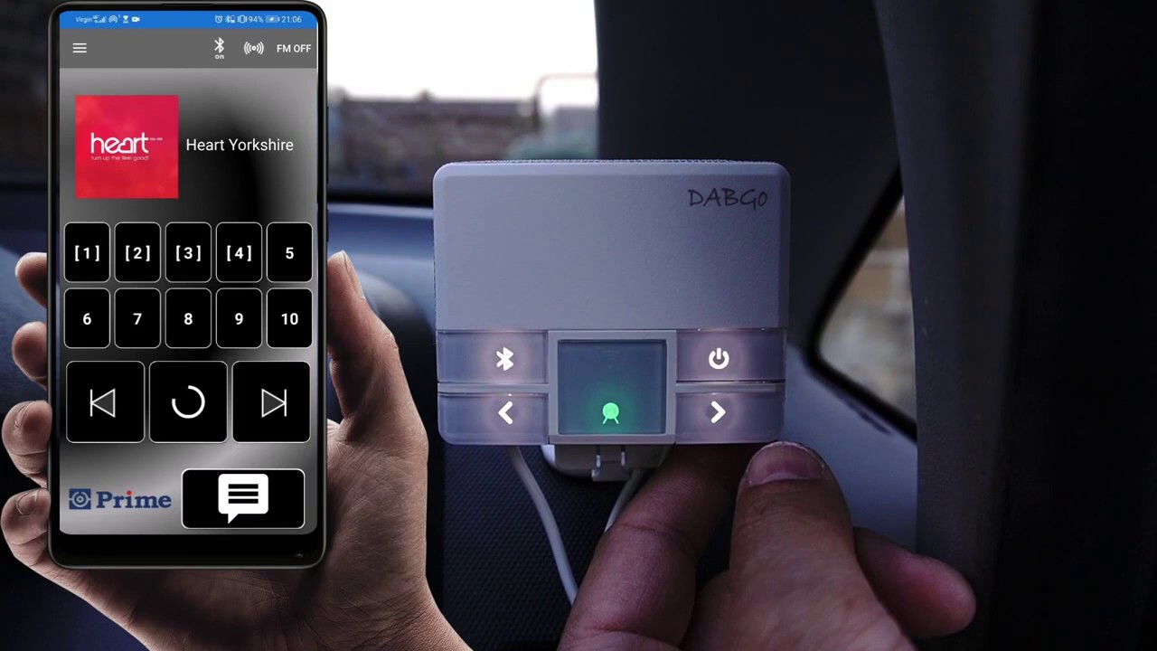 DABGo In Car DAB/DAB+  Radio Adapter  DAB FM Transmitter Mobile Hands free AUX
