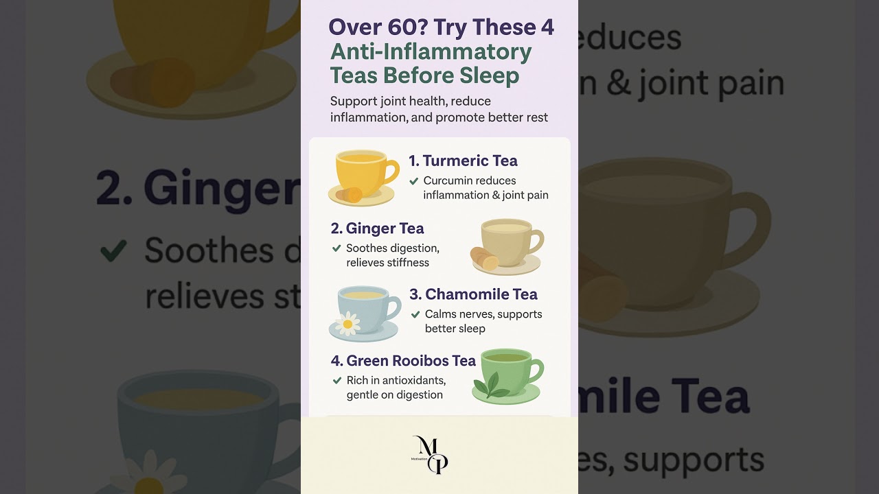 Over 60? Try These 4 Anti-Inflammatory Teas Before Sleep! #healthyeating #digestivehealth #food