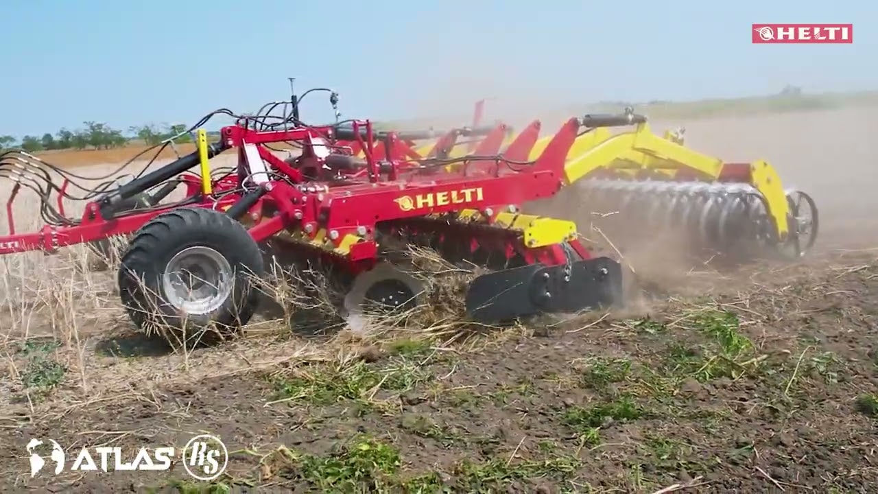 Helti 6 méteres rövidtárcsa repce tarlóban // ATLAS RS6000 // Claas Axion