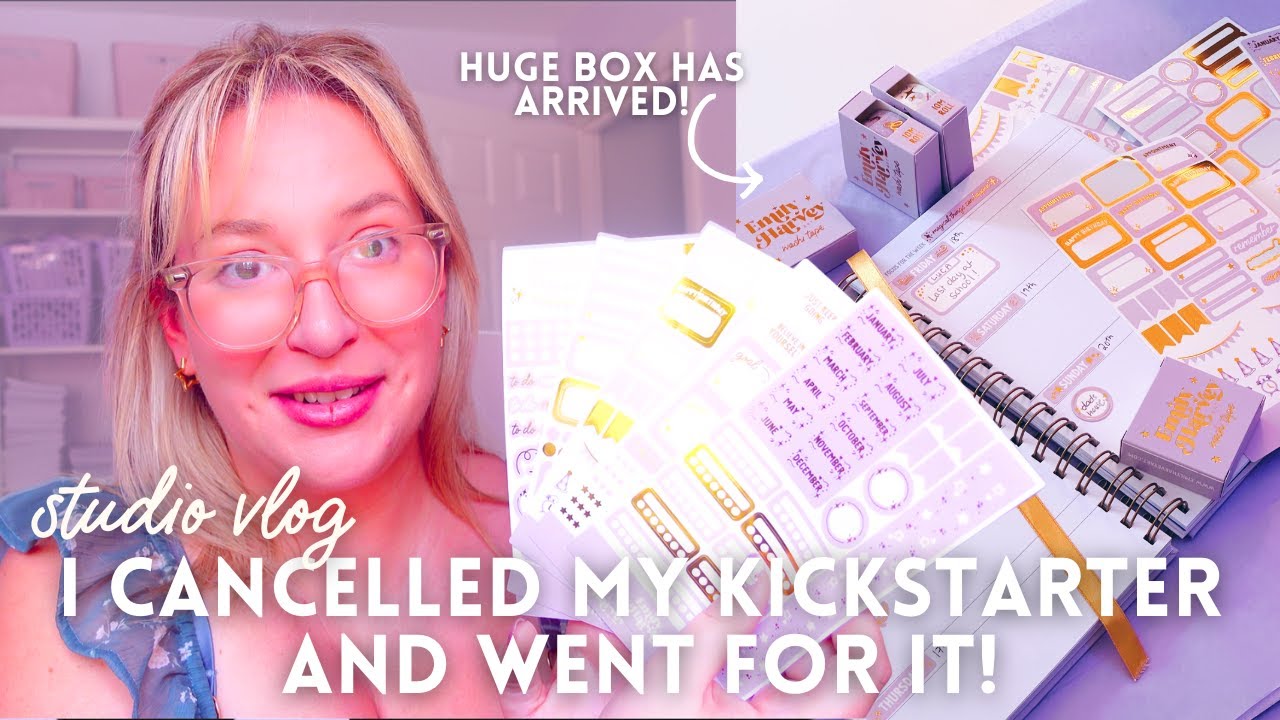 PLANNER STICKERS ARE FINALLY HERE! 🎉 STUDIO VLOG | Emily Harvey Art